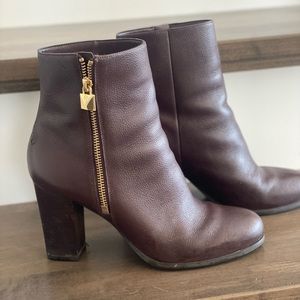 Micheal Kors Burgundy Margaret Ankle Boot